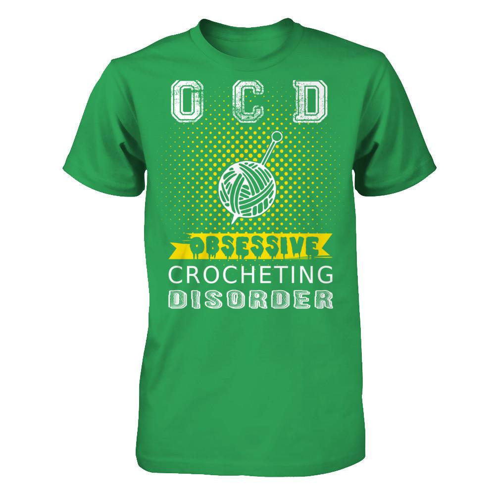 OCD - Obsessive Crocheting Disorder Next Level - Unisex Fitted Tee Kelly Green