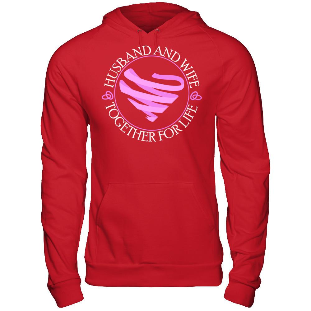 Husband And Wife Together For Life T-shirt Gildan - Pullover Hoodie Red