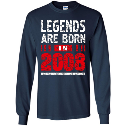 Birthday Gift T-shirt Legends Are Born In 2008 T-shirt