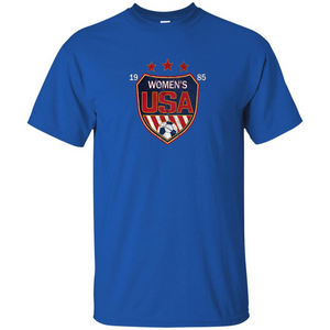 US National Woman's Soccer T-shirt USA Shield 1985 T-shirt