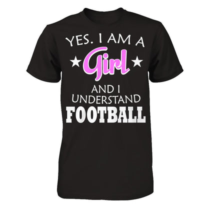 Yes. I Am A Girl And I Understand Football Next Level - Unisex Fitted Tee Black