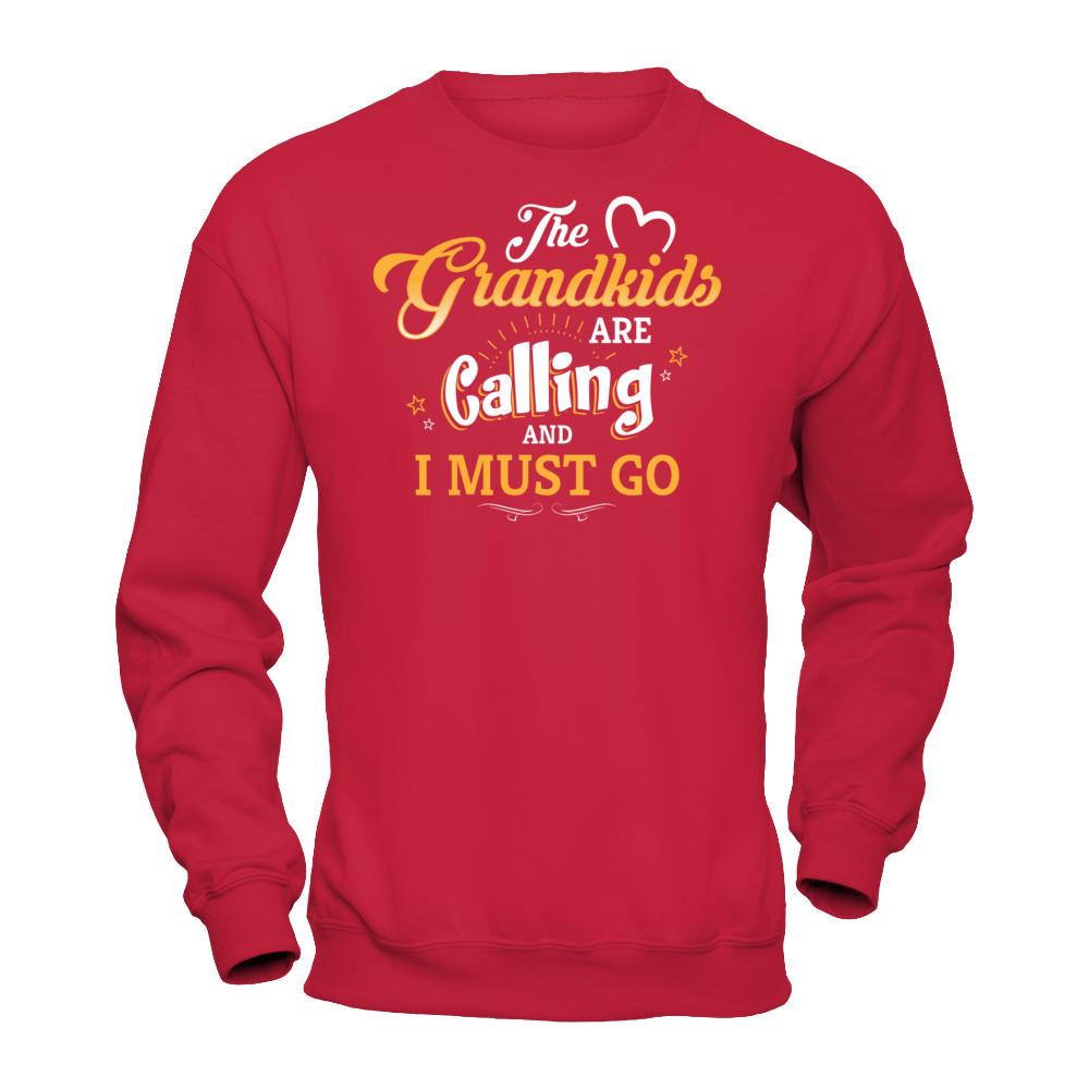 The Grandkids Are Calling And I Must Go T-shirt Gildan - Pullover Sweatshirt Red