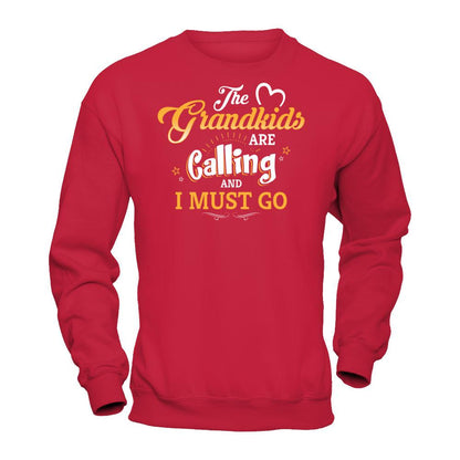 The Grandkids Are Calling And I Must Go T-shirt Gildan - Pullover Sweatshirt Red