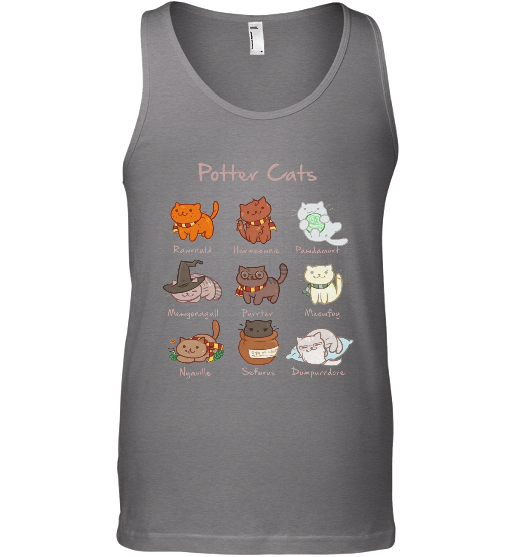 Potter Cats Harry Potter Fan Tank Top Tank Top Graphite Heather