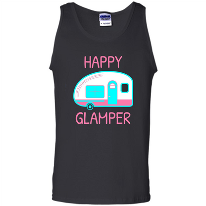 Happy Glamper - Glamping Camping Gift Idea T-Shirt Black