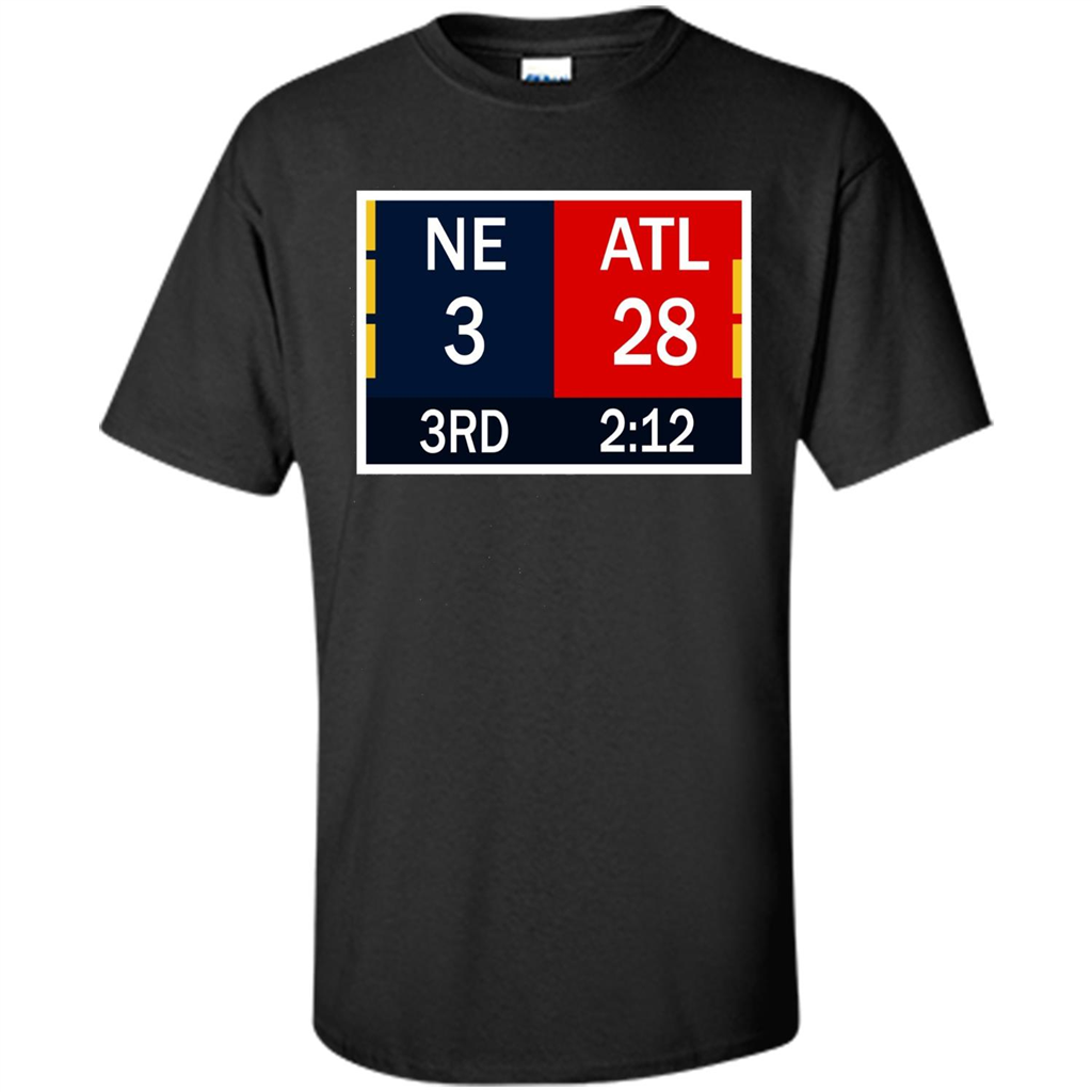 NE 3 ATL 28 Final T-shirt 2 Sides 1 Game Black