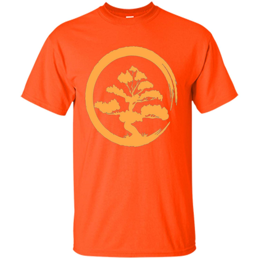 Bonsai Tree Japanese Zen Artist T-shirt Orange