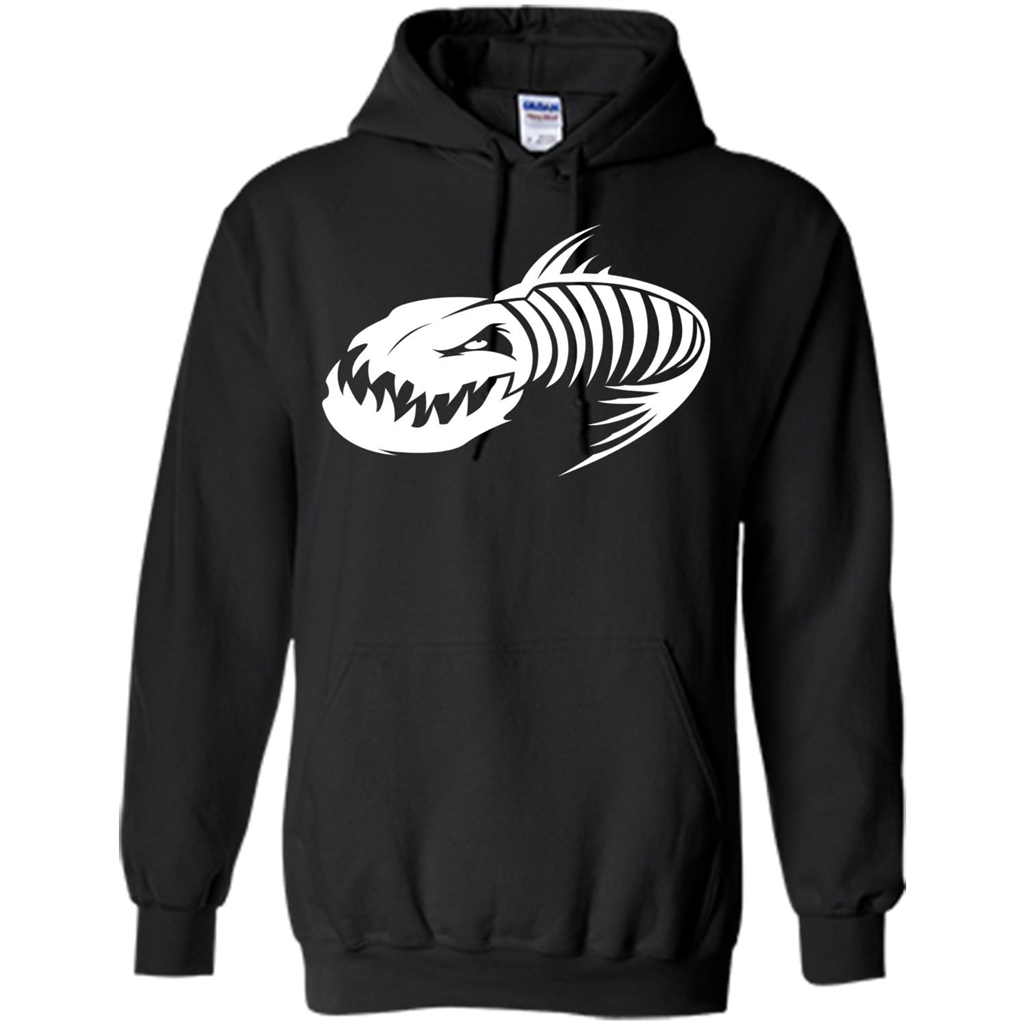 Fisherman Gift T-shirt Badass Fish Bone Skeleton