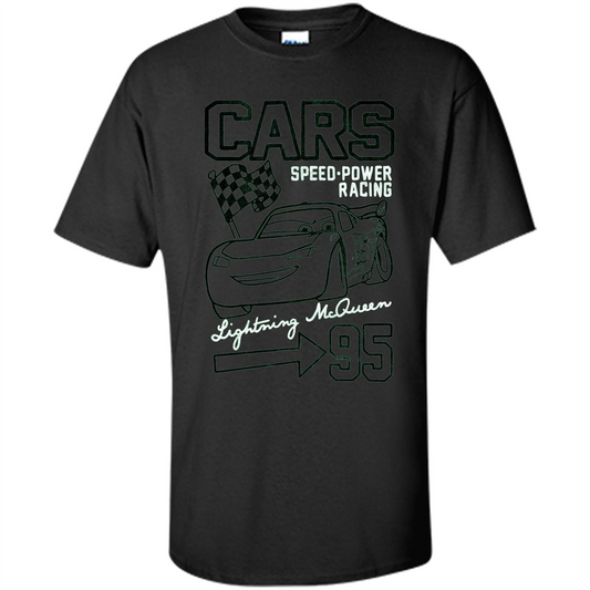 Pixar Cars McQueen Speed Power Racing 95 T-shirt Black