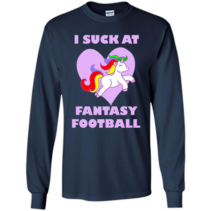 I Suck At Fantasy Football T-shirt Navy