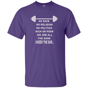 No Hate Weightlifting T-shirt No Race No Religion No Politics Rich Or Poor