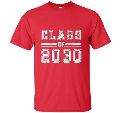 Kindergarten T-shirt Class Of 2030 Kindergarten Style T-shirt Red