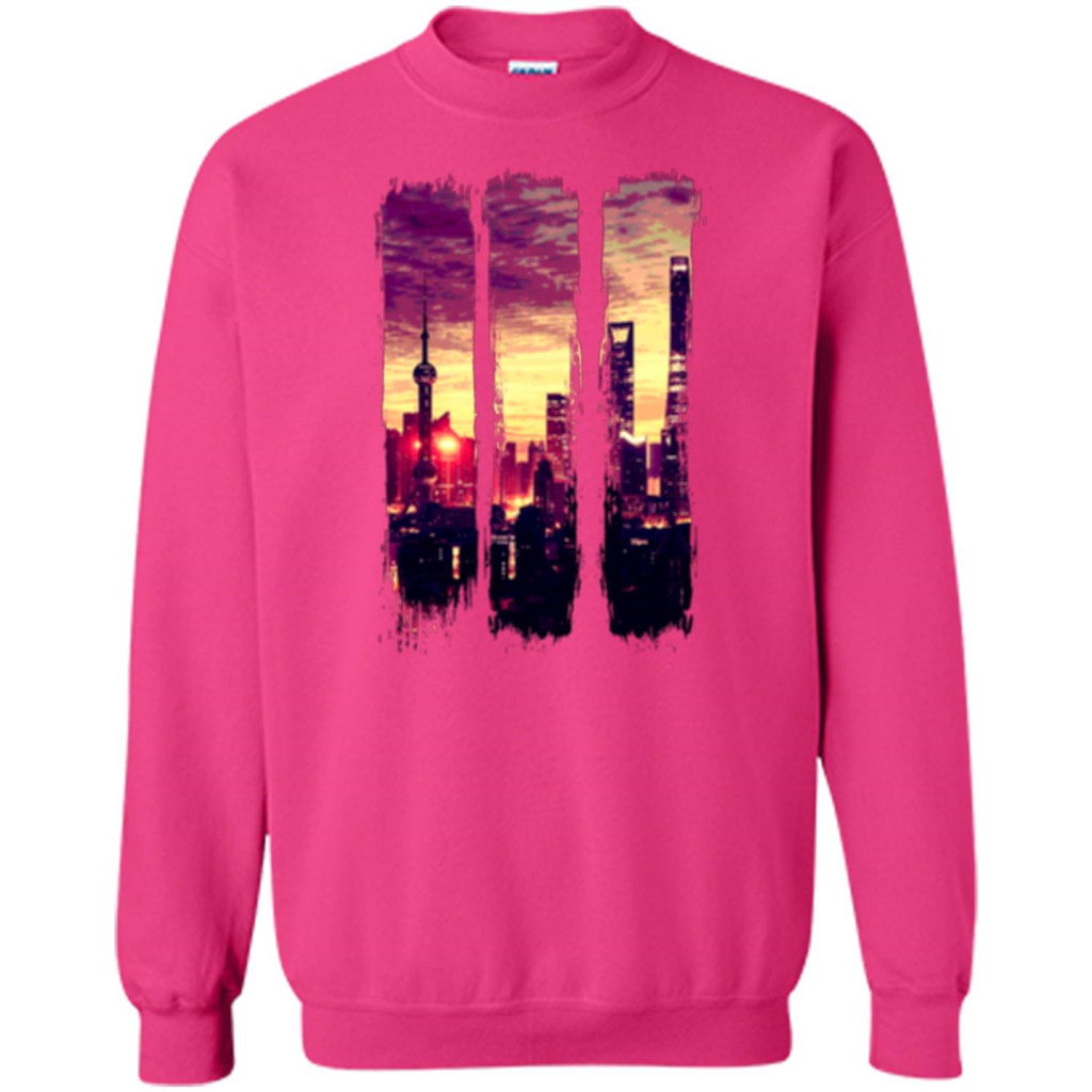 Sunset City T-shirt Heliconia