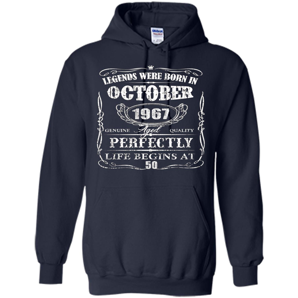 Legends Were Born In October 1967 T-shirt Navy