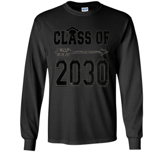 Kindergarten T-shirt Class Of 2030 Kindergarten Style T-shirt Black
