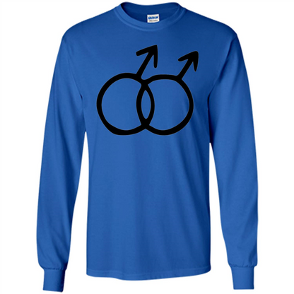 Gay Pride Male Sign T-shirt Simple LGBT Ally Bear Otter T-shirt Royal