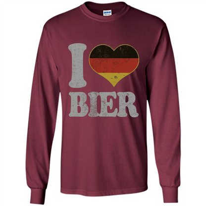 Oktoberfest T Shirt Germany Drinking Beer I Love Bier T-shirt Maroon