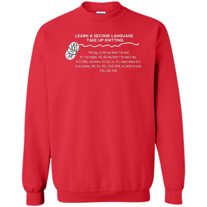 Funny Knitting T-shirt Knitting Gift Shirt Red