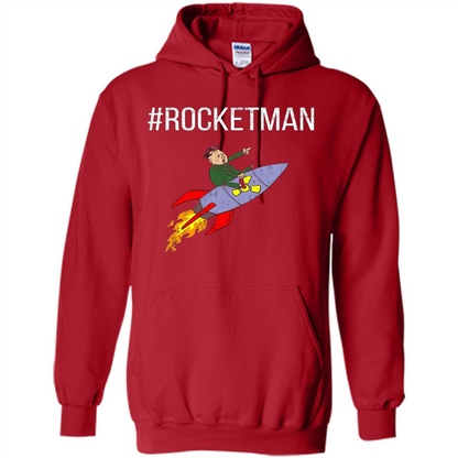 Rocket Man Funny T-shirt Red