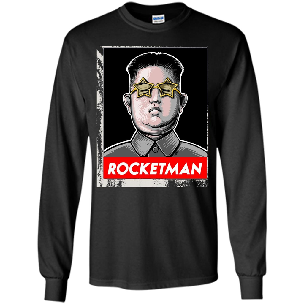 Trump Rocket Man Kim Jong Un North Korea T-shirt Orange