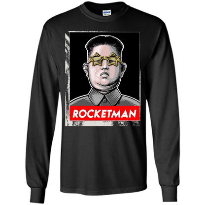 Trump Rocket Man Kim Jong Un North Korea T-shirt Orange