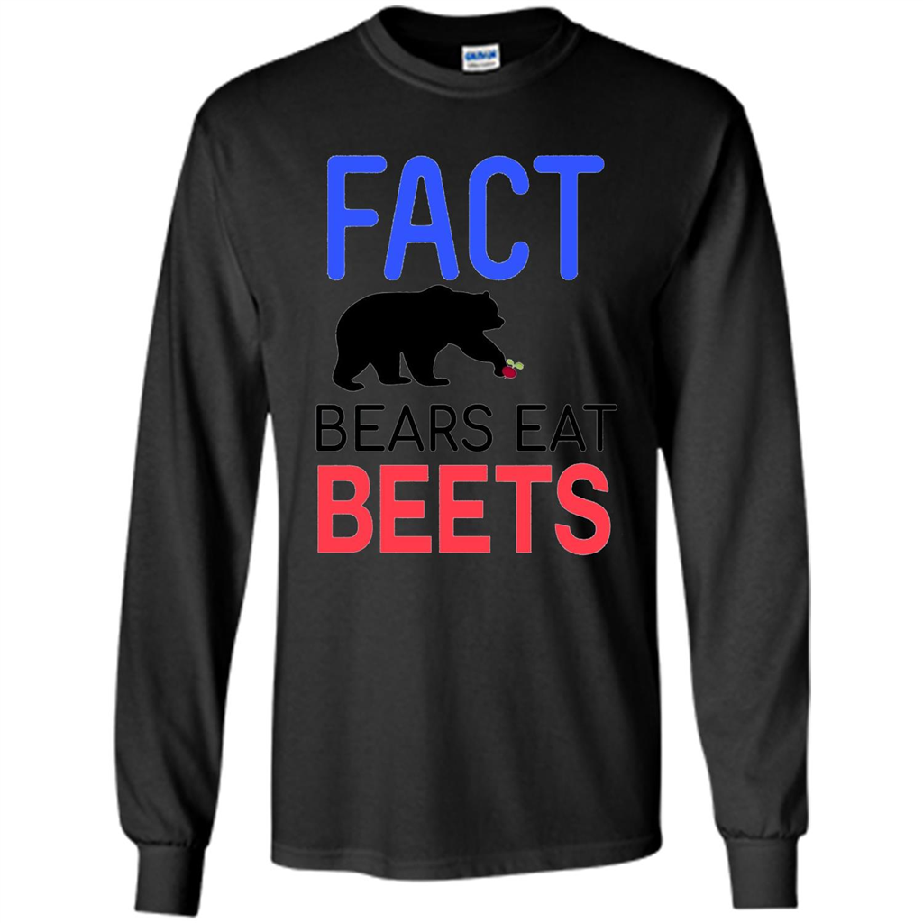 FACT Bears Eat Beets T-shirt Funny Men Women Novelty Gift Black
