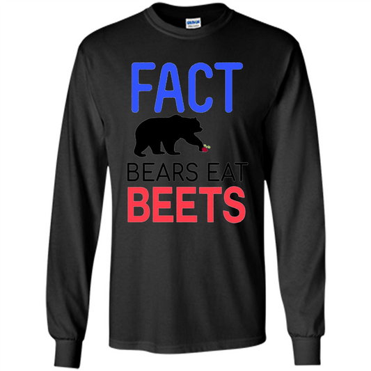 FACT Bears Eat Beets T-shirt Funny Men Women Novelty Gift Black