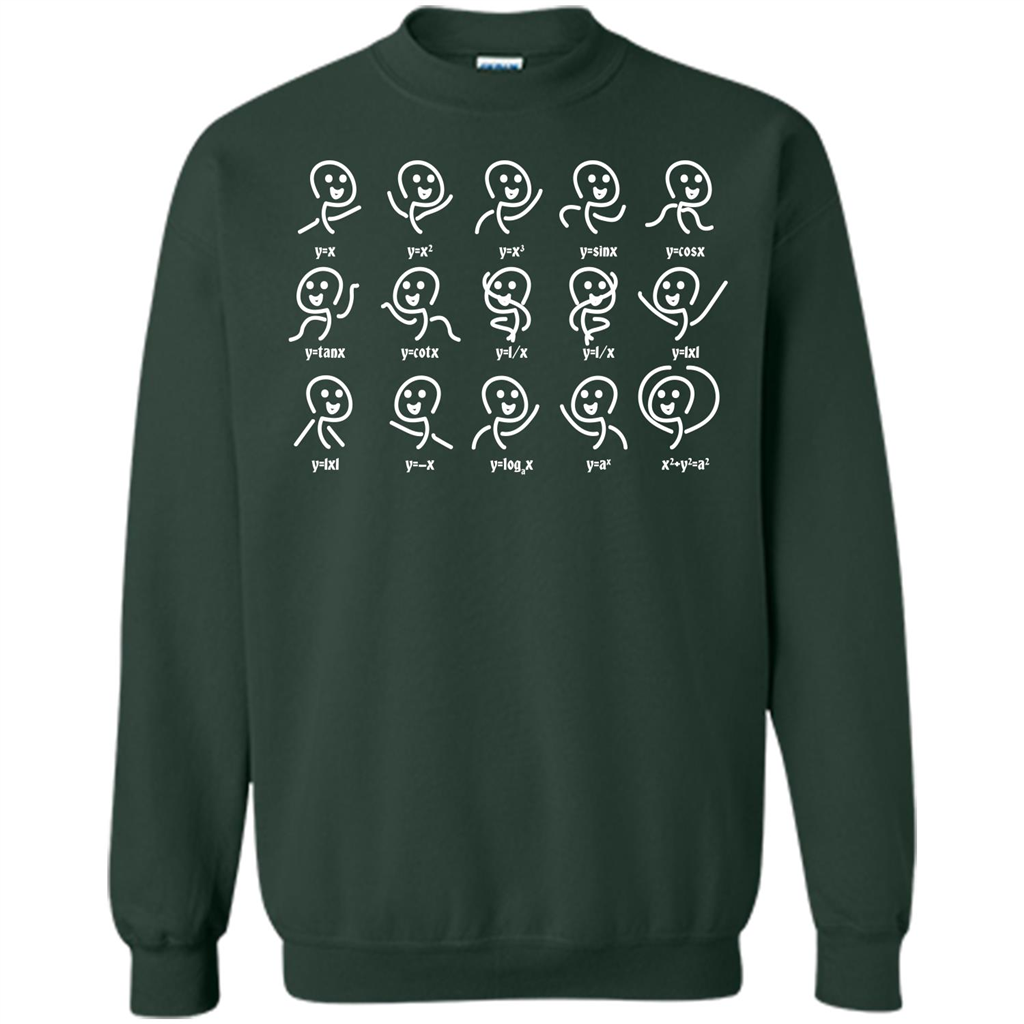 Math Lover T-shirt Algebra Dance Funny Graph Figures Math Equation Forest Green