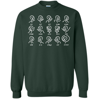 Math Lover T-shirt Algebra Dance Funny Graph Figures Math Equation Forest Green