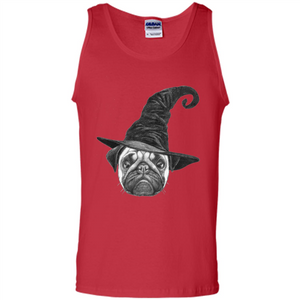 Pug Lover T-shirt Pug In Witch Hat Halloween T-Shirt
