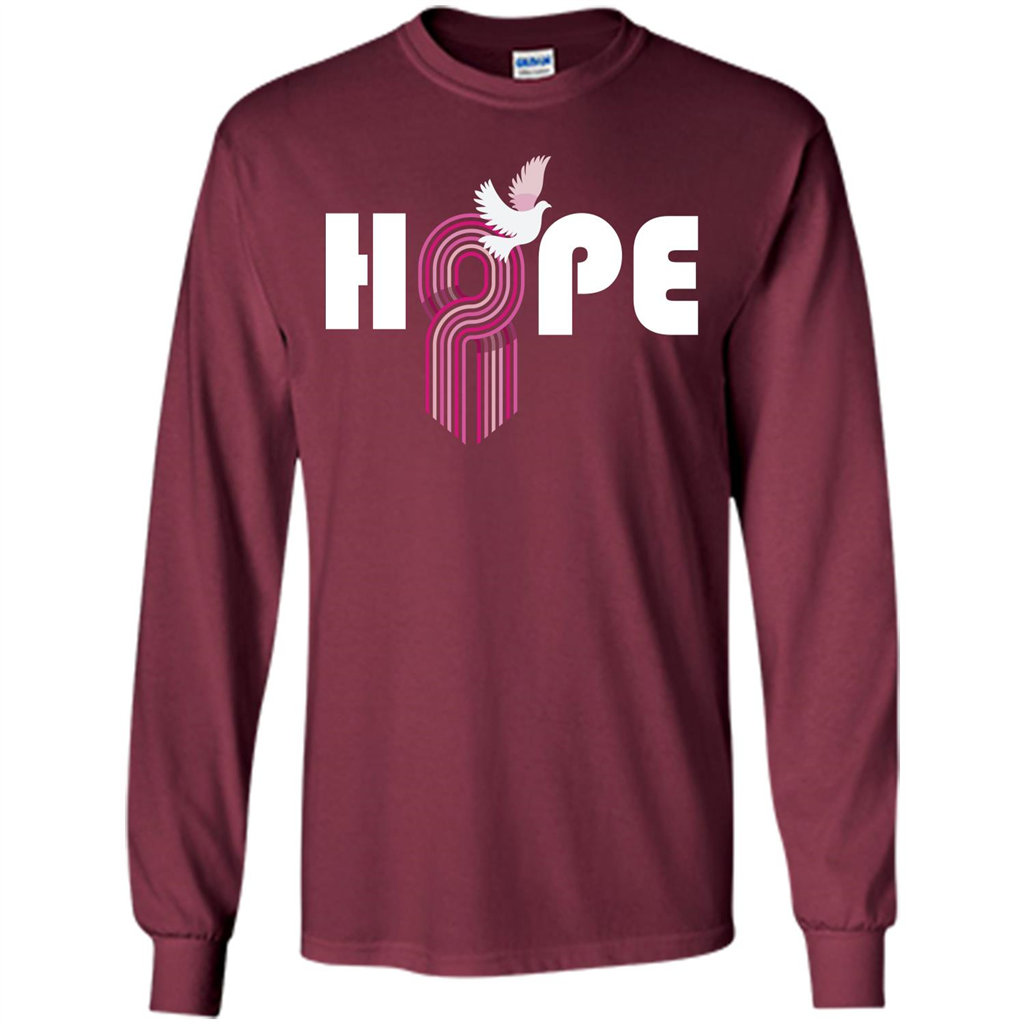 Cancer Awareness T-shirt Hope Maroon