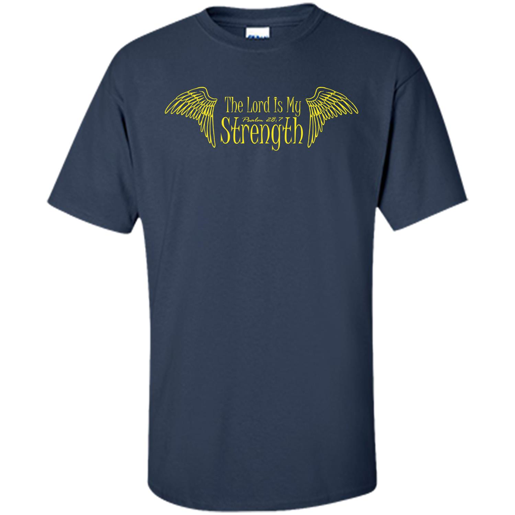 Christian T-shirt The Lord Is My Strength Navy
