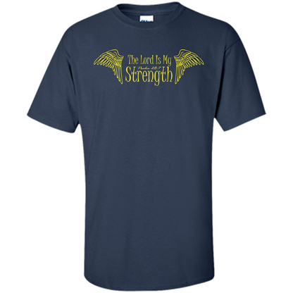 Christian T-shirt The Lord Is My Strength Navy