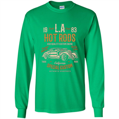 L.A. Hot Rods Classic Car T-shirt T-shirt Irish Green