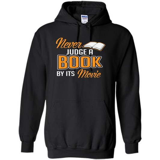 Book Reader T-shirt Never Judge A Book By It's Movie T-shirt Black