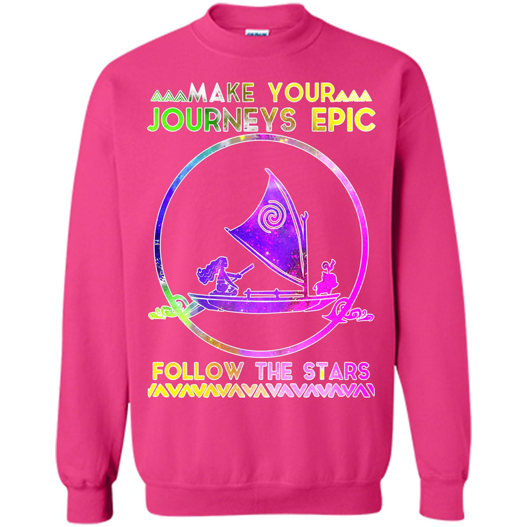 Movie T-shirt Make Your Journeys Epic Follow The Stars Heliconia