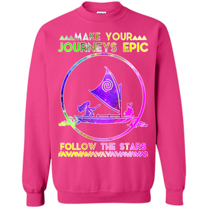 Movie T-shirt Make Your Journeys Epic Follow The Stars Heliconia