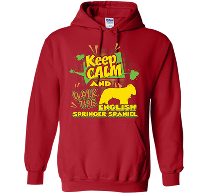 Keep Calm And Walk The English Springer Spaniel Shirt shirt Red