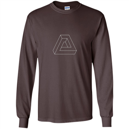 Optical Illusion - Impossible Figure T-shirt Dark Chocolate