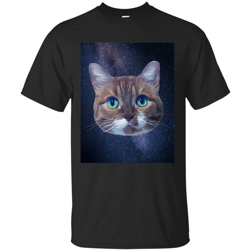 Galaxy Cat T-shirt Black