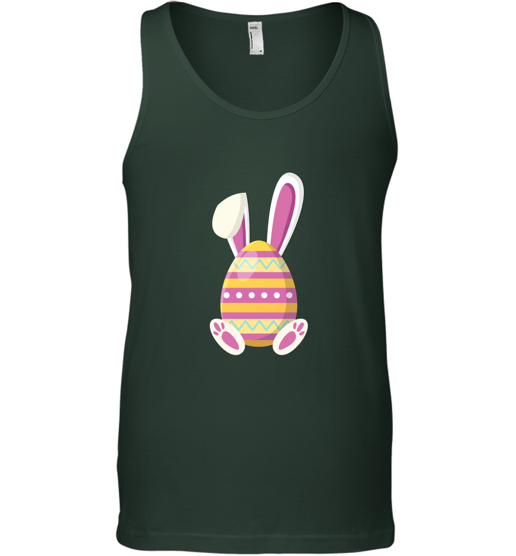 Easter Day Egg Rabbit Shirt Tank Top Forest Green