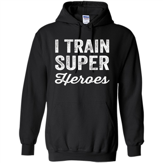 I Train Superheroes T-shirt Black