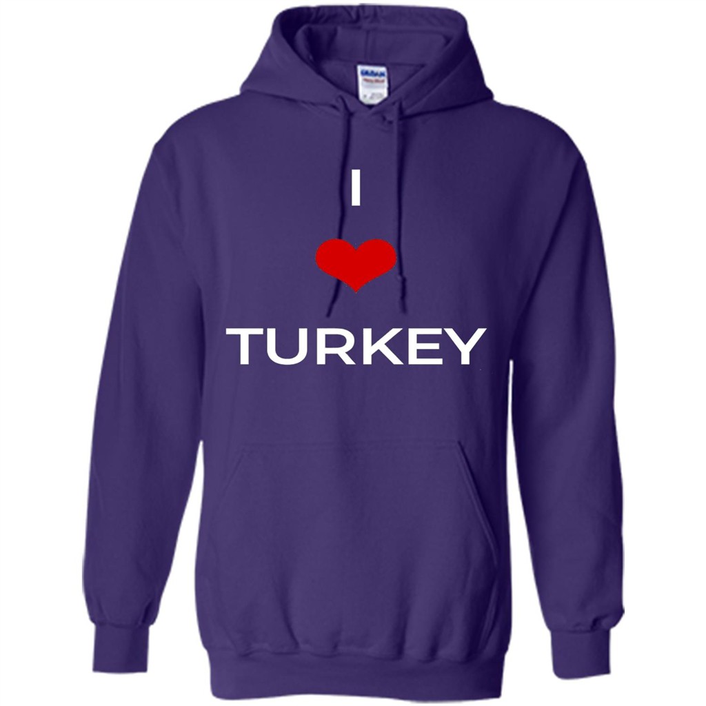 I Love Turkey T-shirt Purple
