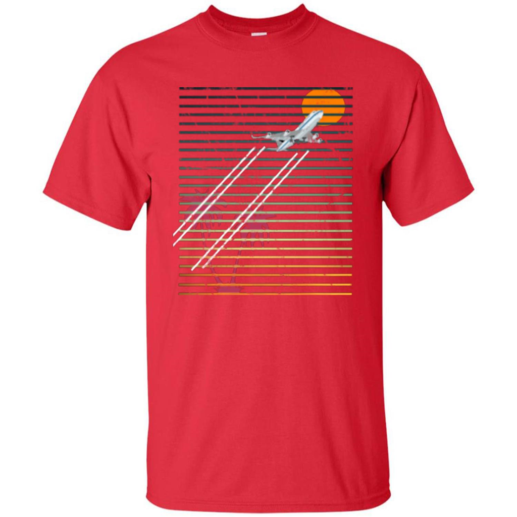 Retro Jet Sunset T-shirt Red