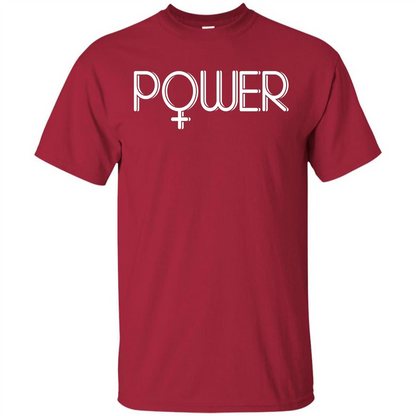 Woman Power Female Symbol Feminist T-Shirt Cardinal