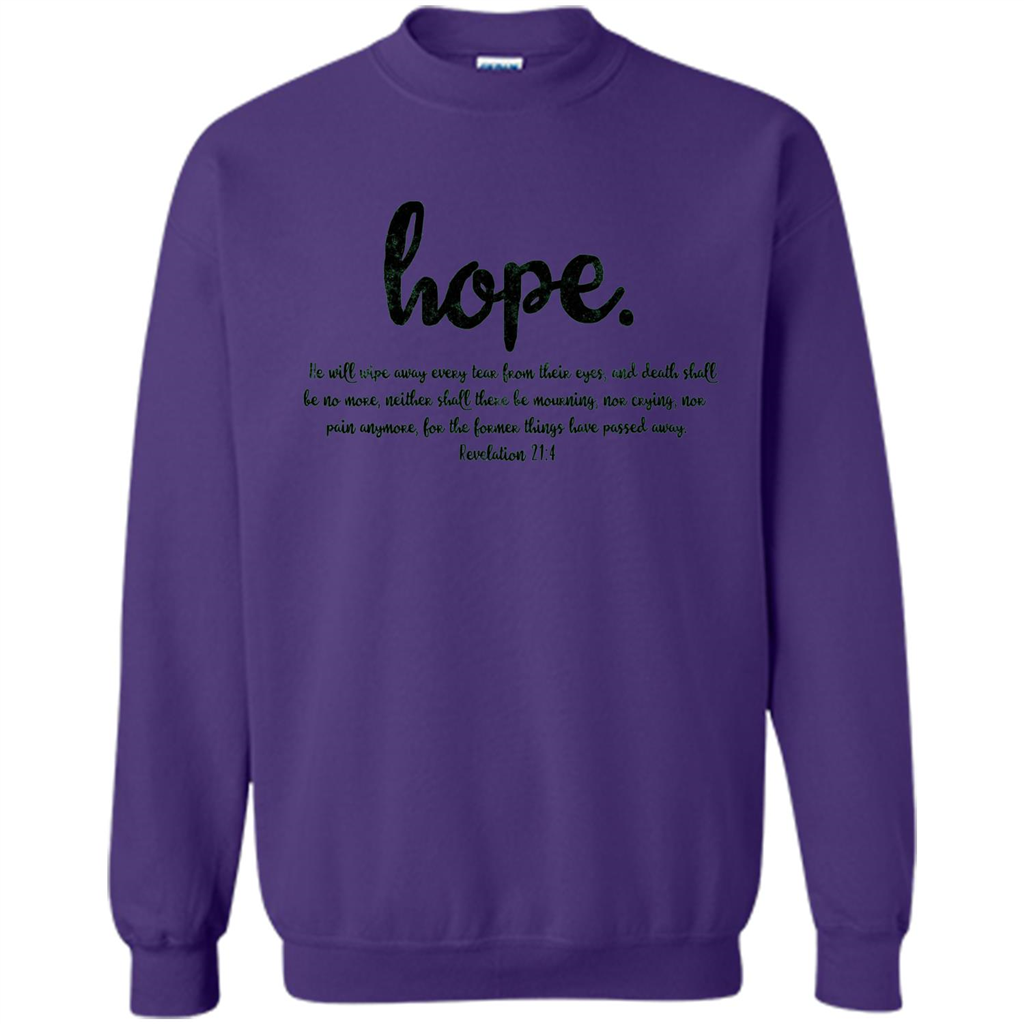 Hope Inspiration Tshirt With Bible Quote Purple