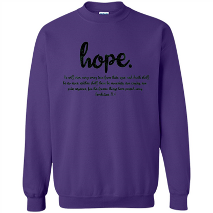 Hope Inspiration Tshirt With Bible Quote Purple