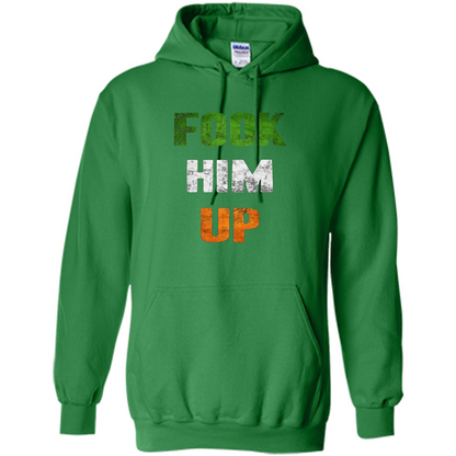 Funny Boxing T-shirt Fook Him Up Irish Boxing T-shirt Irish Green