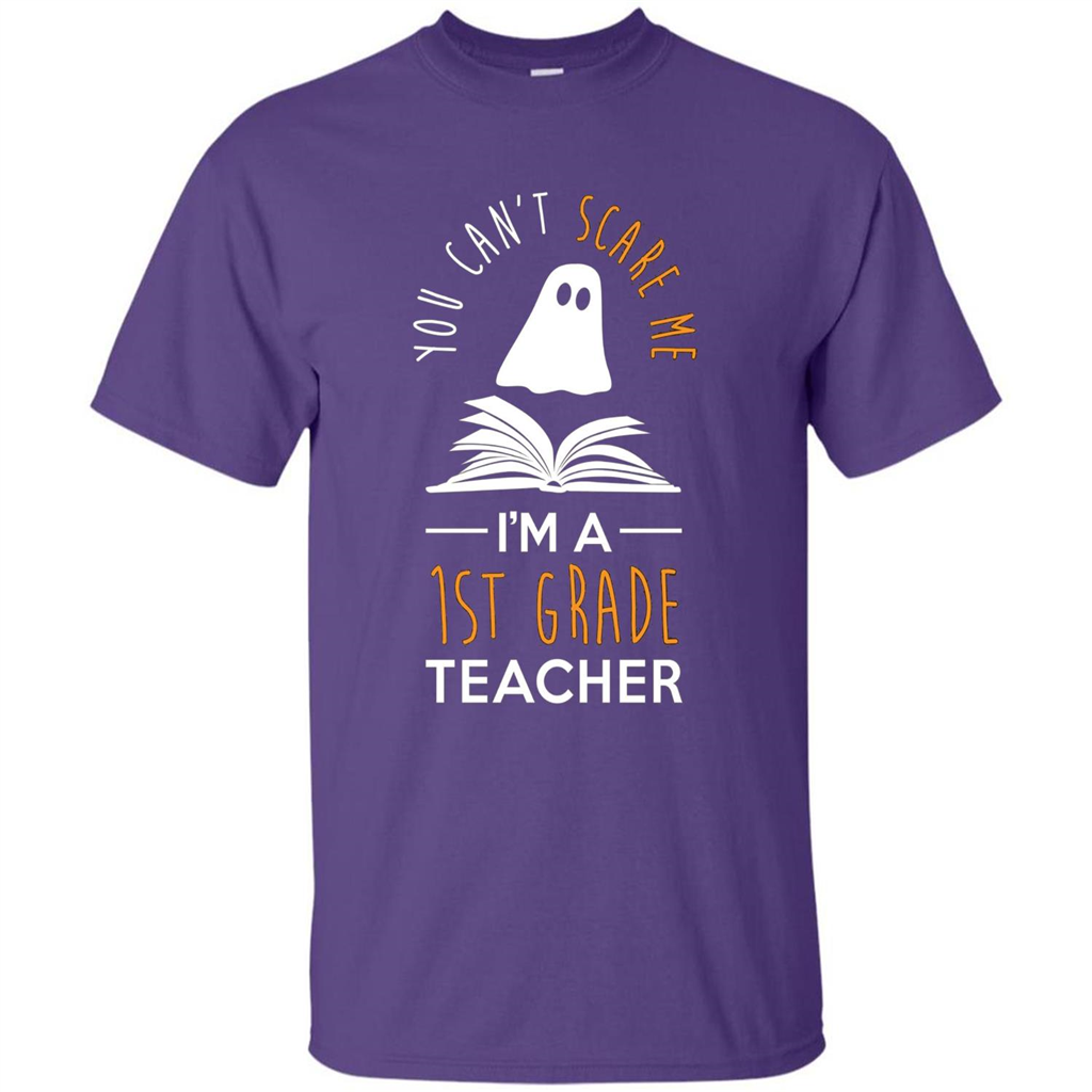 Halloween T-shirt Can't Scare Me, I'm A 1st Grade T-shirt Purple