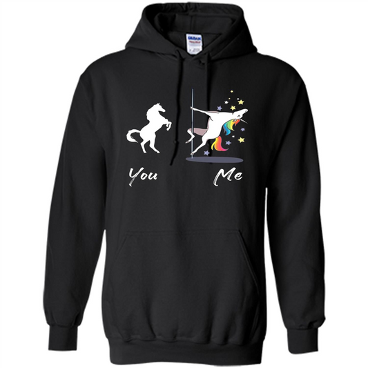 Cute Unicorn You and Me T-shirt Black